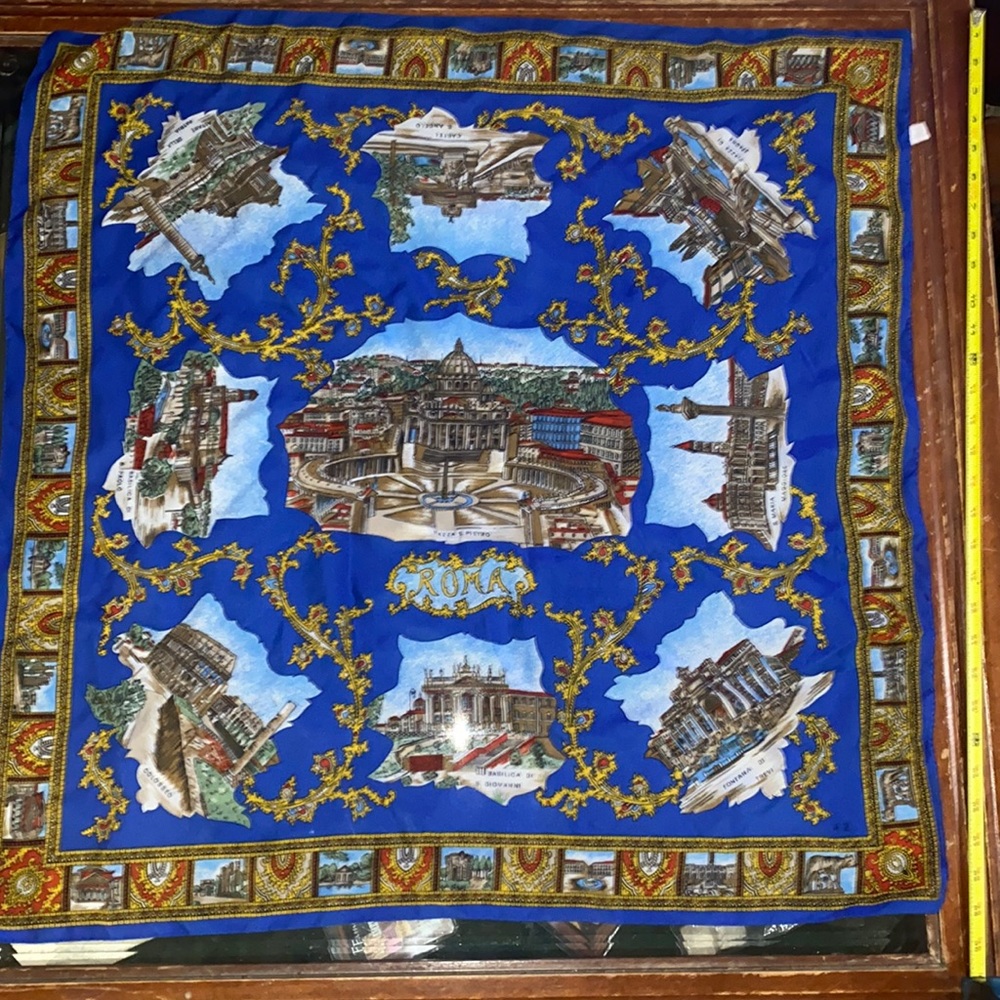 Vintage Italian monument scarf